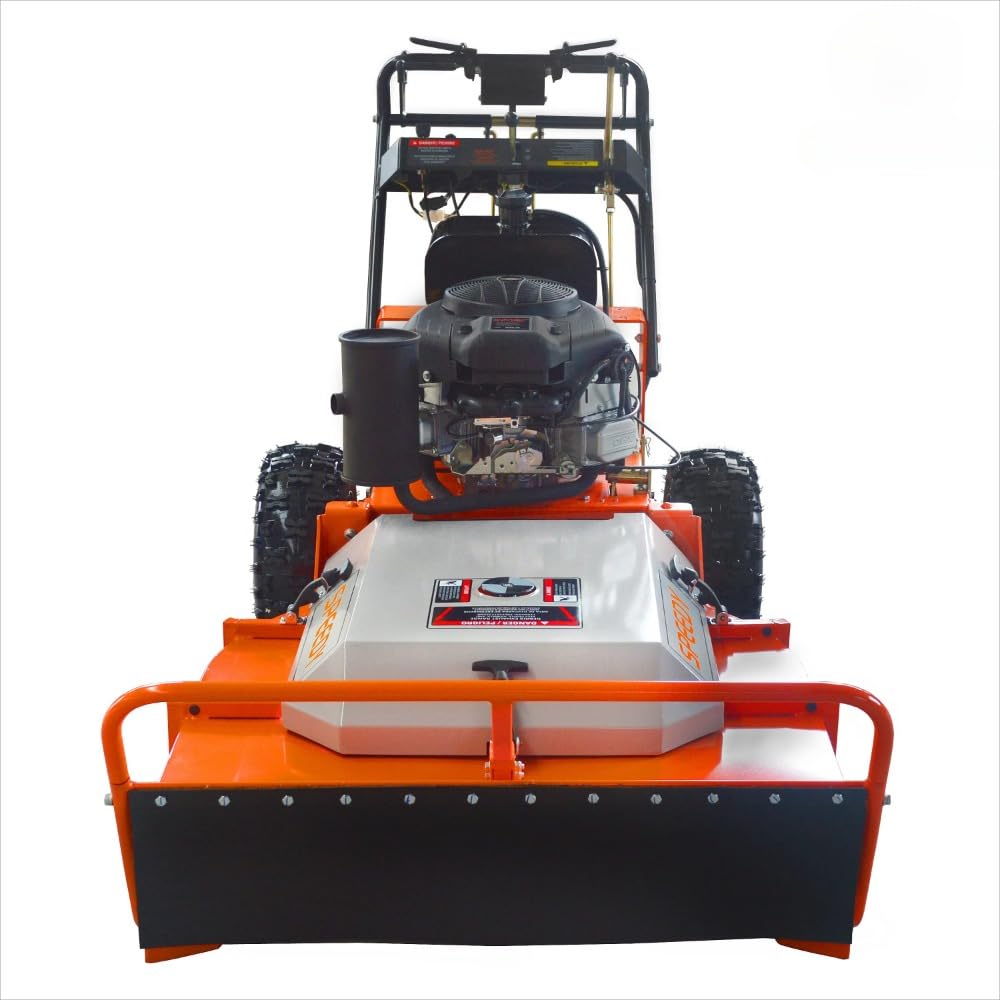 36 Inch Walk Behind Brush Mower - 20HP Heavy-Duty Brush Cutter for Agriculture, Farming, and Lawn Care, Ideal for Dense Grass and Overgrown Terrain