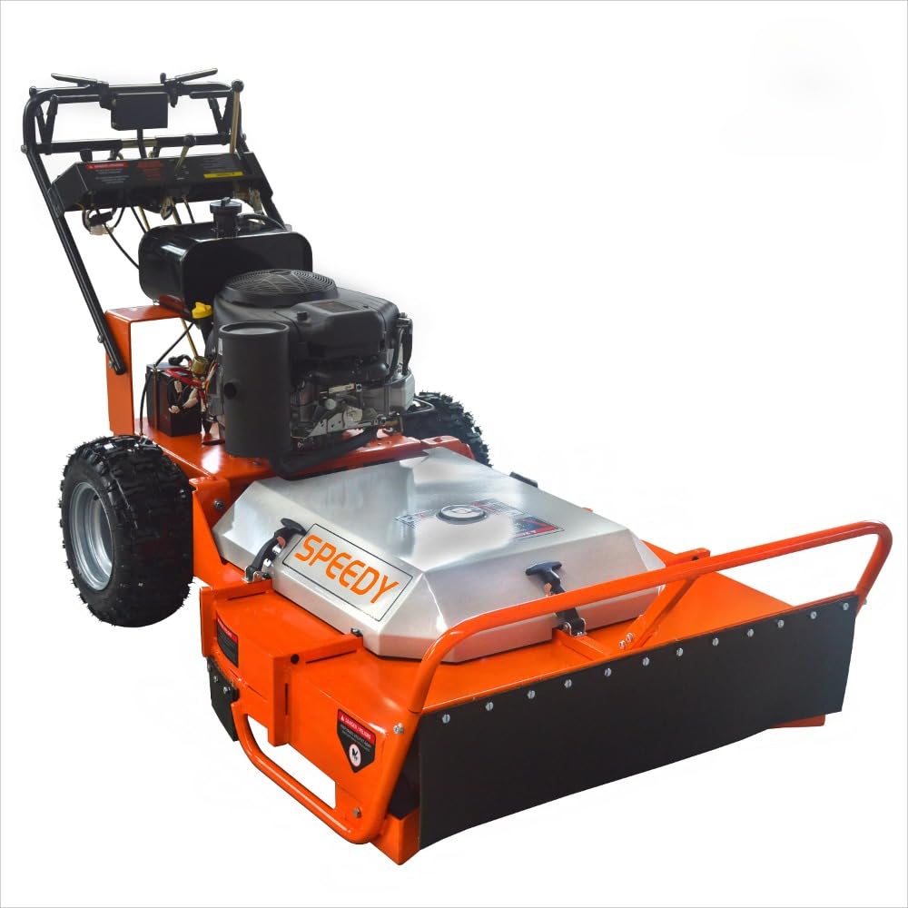 36 Inch Walk Behind Brush Mower - 20HP Heavy-Duty Brush Cutter for Agriculture, Farming, and Lawn Care, Ideal for Dense Grass and Overgrown Terrain