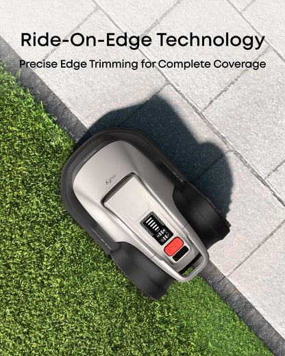 eufy E15 Robot Lawn Mower,Max 0.2 Acres,Wireless Robot Mower with Auto Mapping,Vision Navigation,Multi-Zone Management,Robotic Lawnmower with AI Obstacle Avoidance,APP Control,18°Slope,Cut Height1-3"